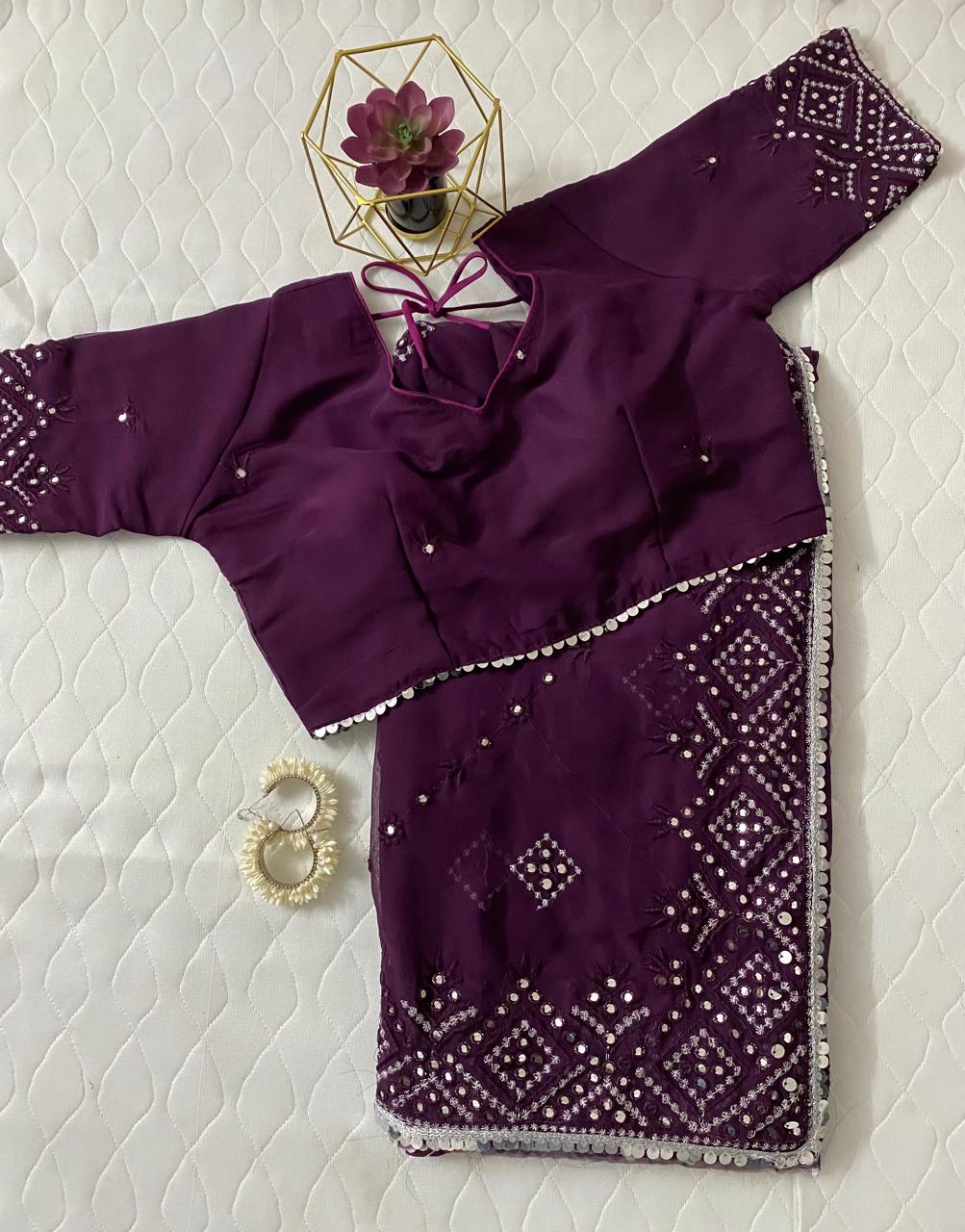 JK Designer Georgette Silk Party Wear Sarees Wholesale Clothing Suppliers In India
